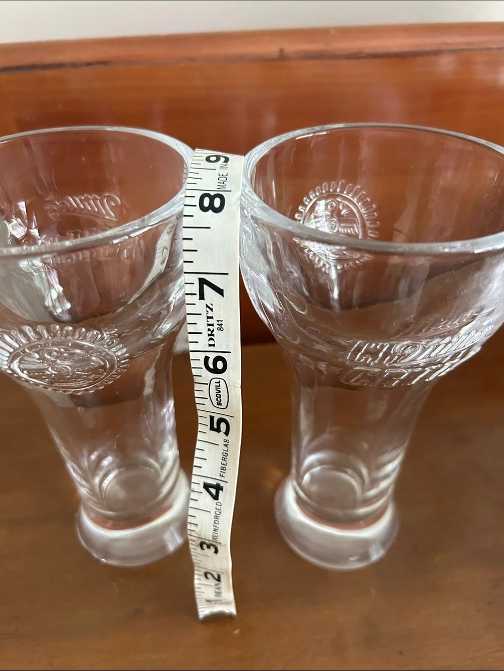 Vintage Miller Chill Clear Thick Pint Glasses - Set of 2